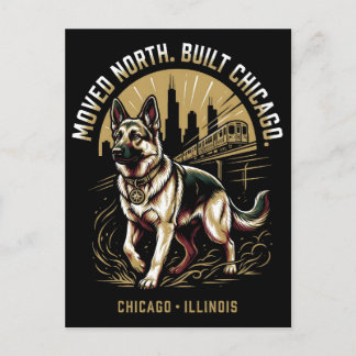 Chicago German Shepherd African Heritage Pride Art Postkarte
