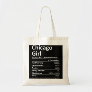 CHICAGO GIRL IL ILLINOIS Funny City Zuhause Roots  Tragetasche