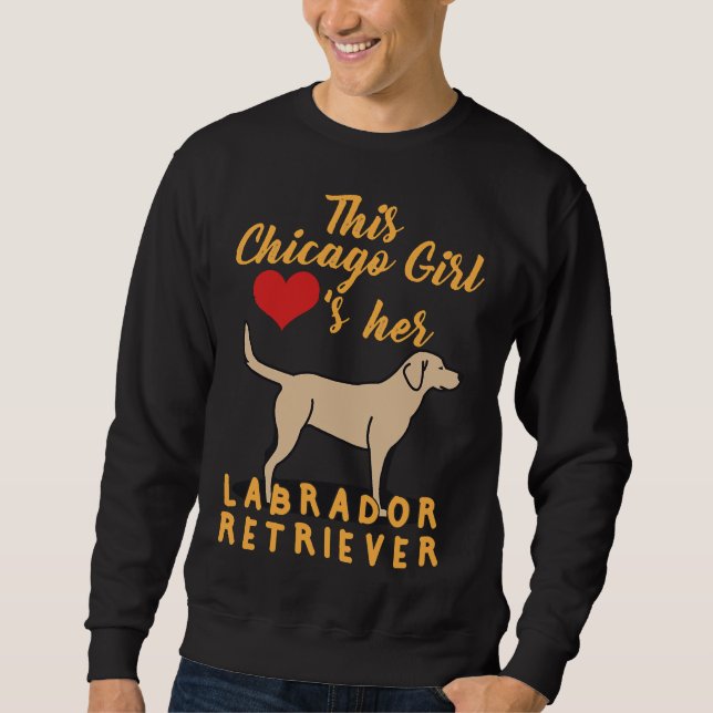 Chicago Girl Labrador Angepasst Scoop Sweatshirt (Vorderseite)