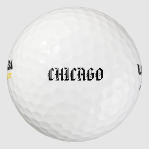 Chicago Golf liebt Black and White Golfball