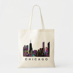 Chicago Graffiti-Skyline Tragetasche