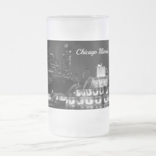 Chicago Grant Park Grayscale Mattierte Tasse