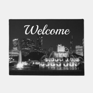 Chicago Grant Park Grayscale Welcome Doormat Fußmatte