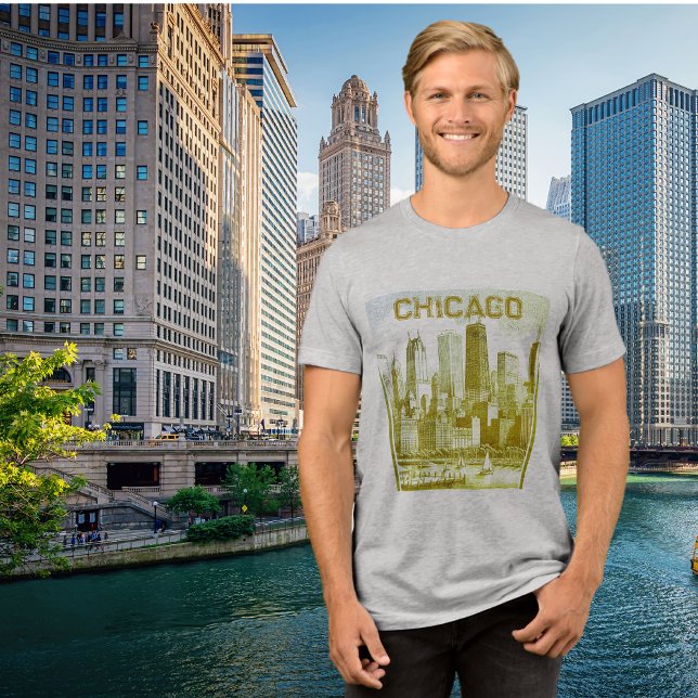 CHICAGO Green Graphic T - Shirt Tri-Blend-Shirt (Von Creator hochgeladen)