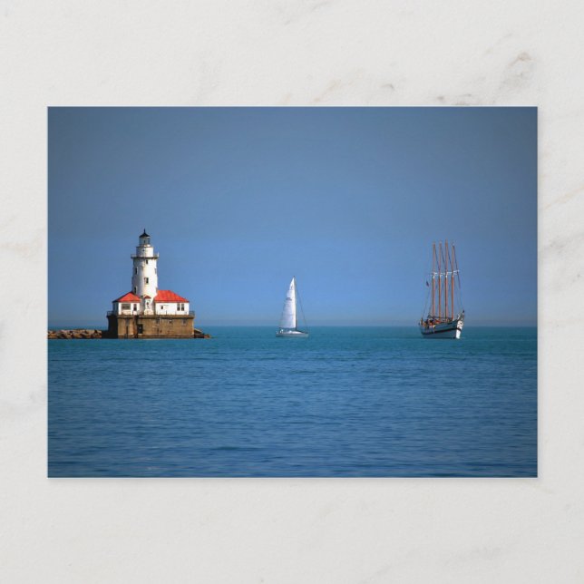 Chicago Harbor Postkarte (Vorderseite)