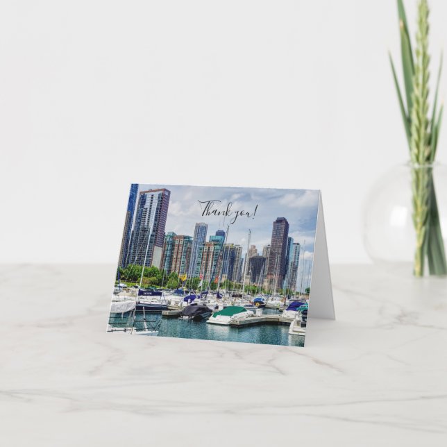 Chicago Harbour Dankeschön Card Karte (Vorderseite)