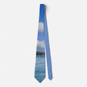 Chicago Harbour Lighthouse Painterly Neck Tie Krawatte