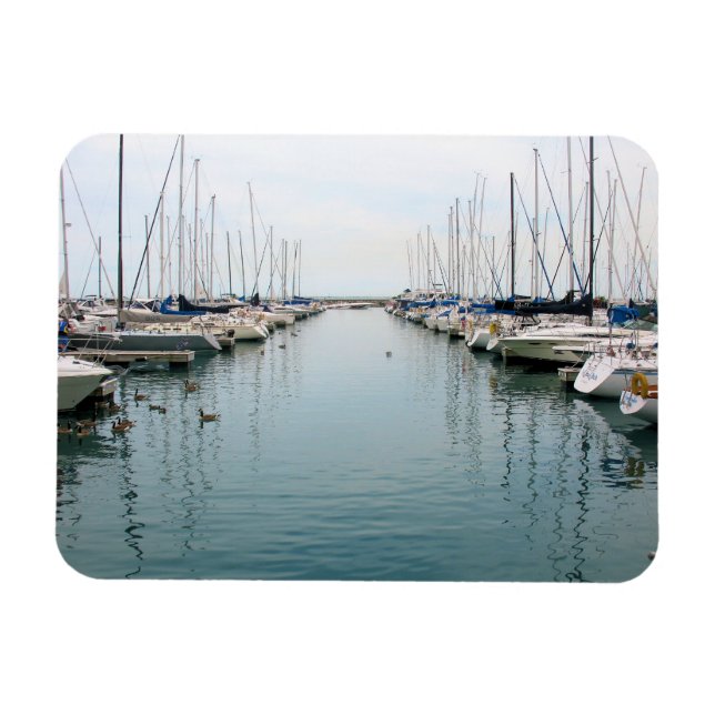 Chicago Harbour - Sailboat - Magnet (Horizontal)