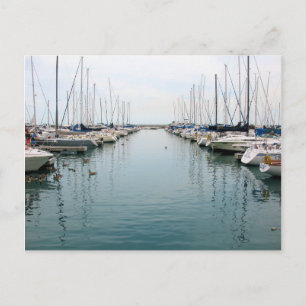 Chicago Harbour - Sailboat Postcard Postkarte