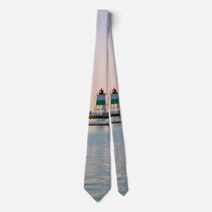 Chicago Harbour Southeast Lighthouse Neck Tie Krawatte