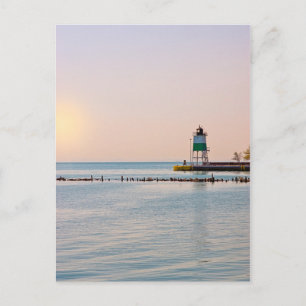 Chicago Harbour Southeast Lighthouse Postkarte