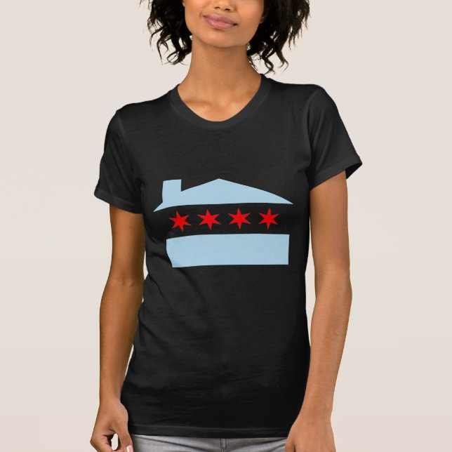 Chicago-Haus-Flagge T-Shirt (Vorderseite)