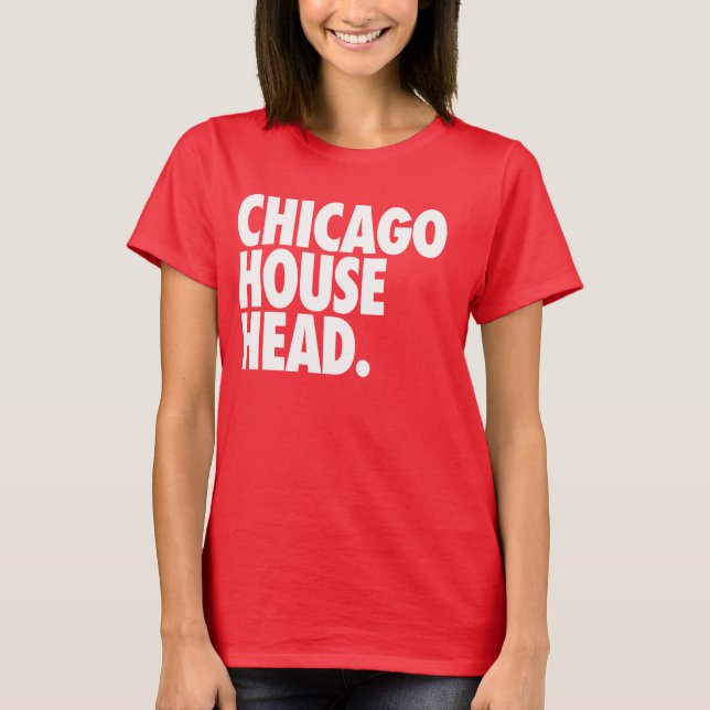 Chicago-Haus-Kopf (Frauen) T-Shirt (Vorderseite)