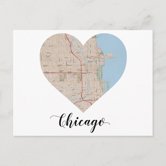 Chicago Heart Karte (Vorderseite)