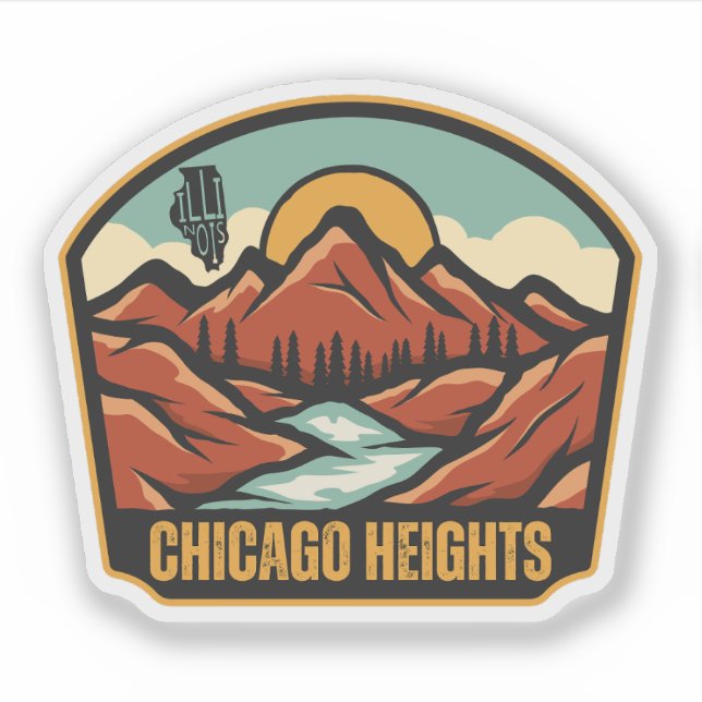 Chicago Heights, Illinois Aufkleber (Vorderseite)