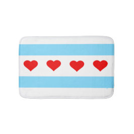 Chicago-Herz-Flaggen-Bad-Matte Badematte