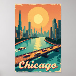 Chicago – Historische Uferpromenade Poster