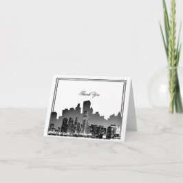 Chicago Hochzeit in Urlaubsort Vielen Dank Dankeskarte