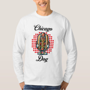 Chicago Hot Dog Retro Pop Art T-Shirt