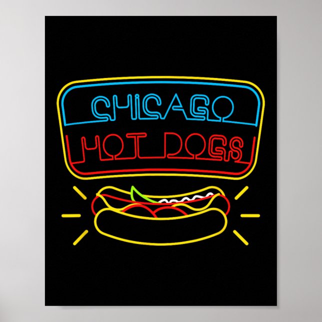 Chicago Hot Dogs And Bbq Condiments  Poster (Vorne)