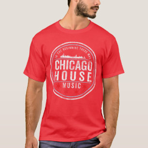 Chicago House Music EDM DJ Vintage Mädchen retro T-Shirt