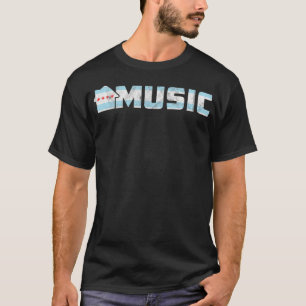 Chicago House Music EDM Lover Stylish Flag Rave D T-Shirt