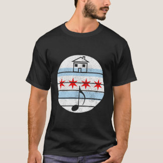 Chicago House Music Vintag Illinois Dj Raver Chic T-Shirt