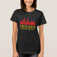Chicago House Music Vinyl Dj Raver Flagge Skyline