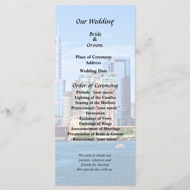 Chicago IL - Aussicht Vom Lake Michigan Programm (Vorderseite)