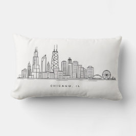 Chicago IL Cityscape Illustration Lendenkissen