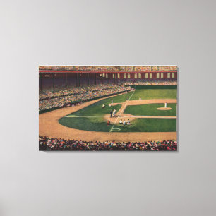 Chicago, IL - Comiskey Park, Zuhause Plate, Baseba Leinwanddruck