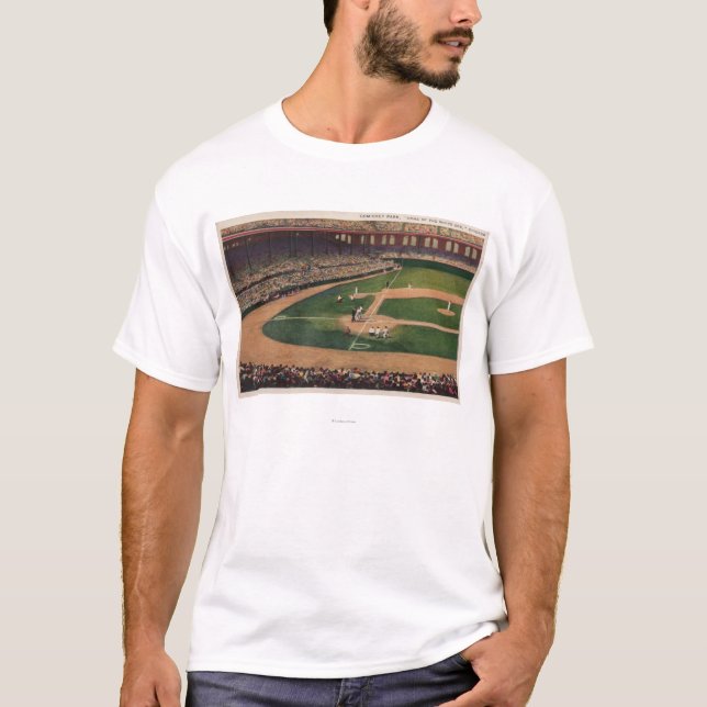 Chicago, IL - Comiskey Park, Zuhause-Platte, T-Shirt (Vorderseite)