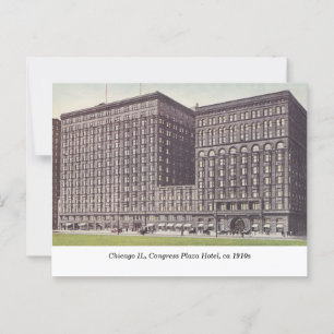 Chicago IL, Congress Plaza Hotel, Vintage aus den Postkarte