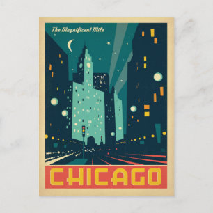 Chicago, IL - Die Magnificent Mile 2 Postkarte