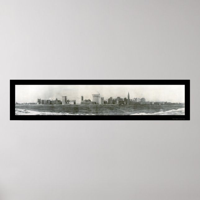 Chicago IL Michigan Avenue Foto 1910 Poster (Vorne)