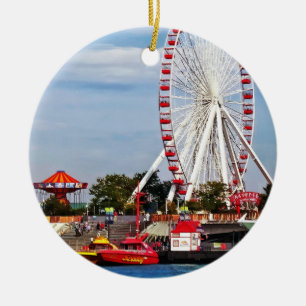 Chicago IL - Riesenrad am Navy Pier Keramikornament