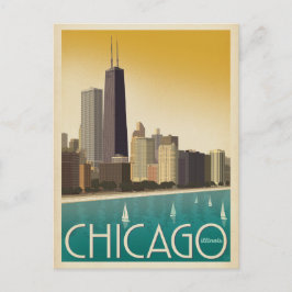 Chicago, IL - Skyline Postkarte