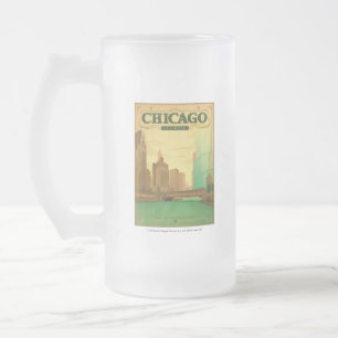 Chicago, IL - St. Patricks Tag Mattglas Bierglas