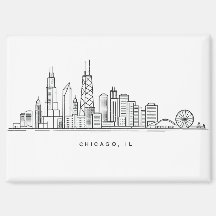 Chicago IL Stadtansicht Illustration