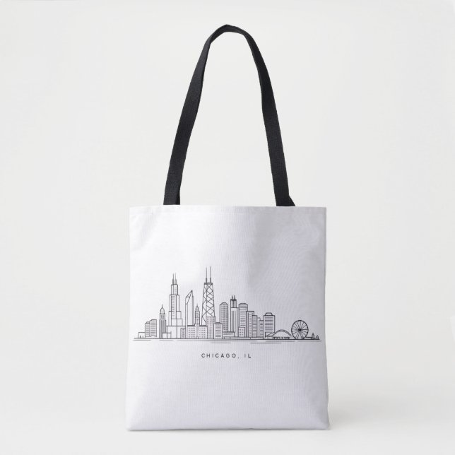 Chicago IL Stadtlandschaft Illustration (Vorderseite)