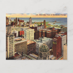 Chicago IL, Vogelperspektive 1943 im Vintage-Stil Postkarte