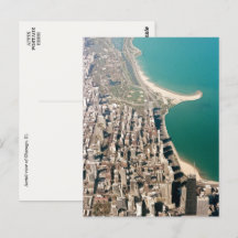 Chicago, Ill. Luftbild-Postkarte