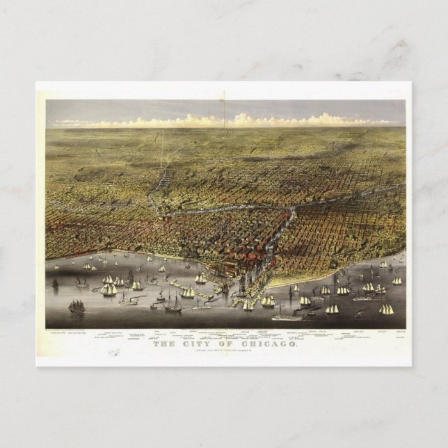 Chicago Illinois, 1874 Postkarte (Vorderseite)