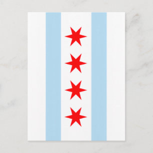 Chicago Illinois 4 Sterne Vintage Reise Postkarte