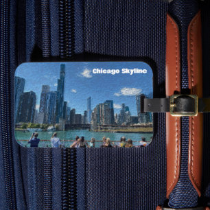 Chicago, Illinois Abstrakt Skyline Gepäckanhänger