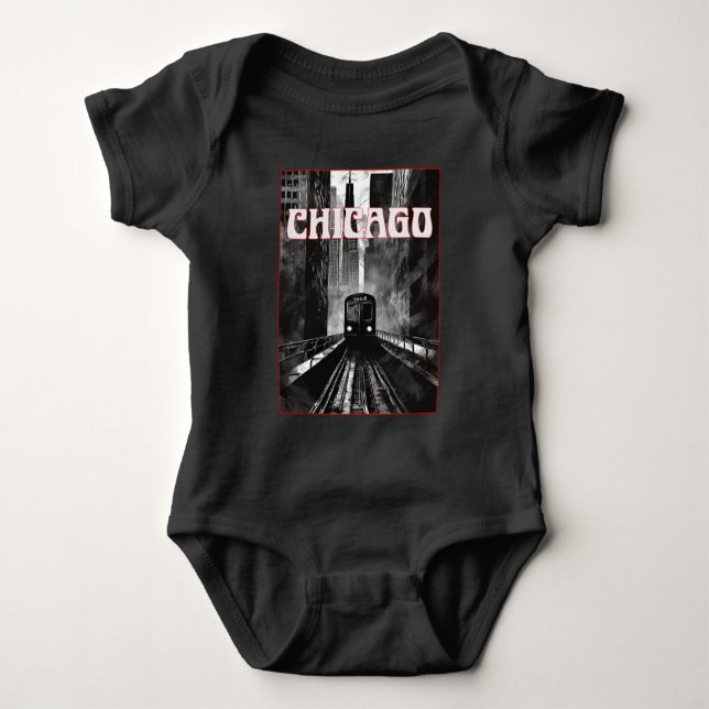 Chicago Illinois Baby Strampler (Vorderseite)