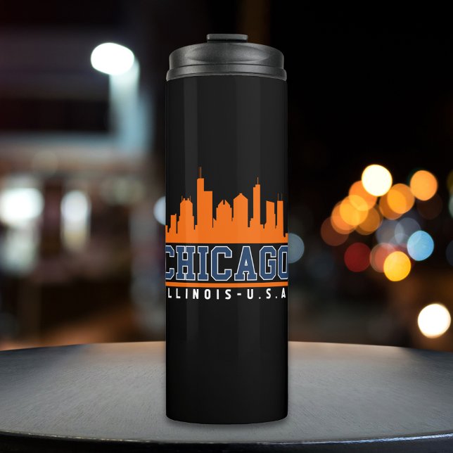 Chicago Illinois Beatiful Skyline Thermosbecher (Von Creator hochgeladen)