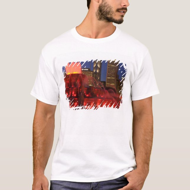 Chicago, Illinois, Buckingham Fountain T-Shirt (Vorderseite)