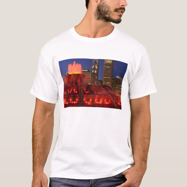 Chicago, Illinois, Buckingham Fountain T-Shirt (Vorderseite)