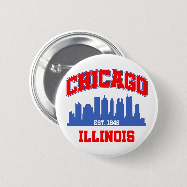 Chicago, Illinois Button (Vorne & Hinten)
